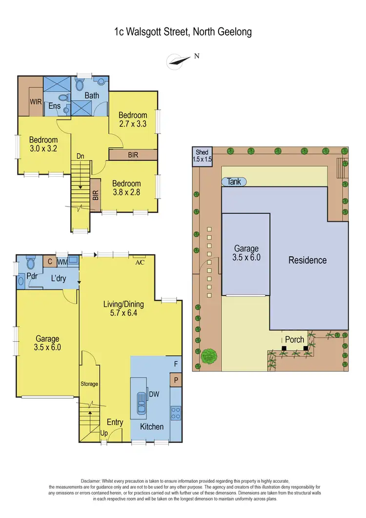 Floorplan of Homely townhouse listing, 1C Walsgott Street, North Geelong VIC 3215