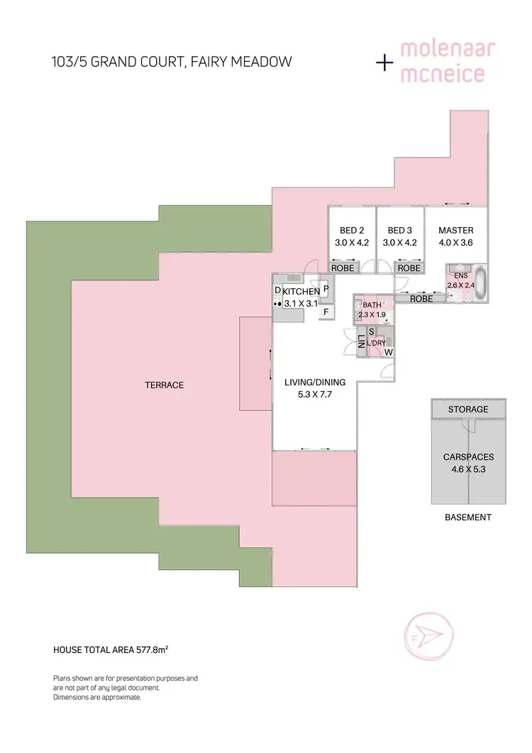 Floorplan of Homely apartment listing, A103/5 Grand Court, Fairy Meadow NSW 2519