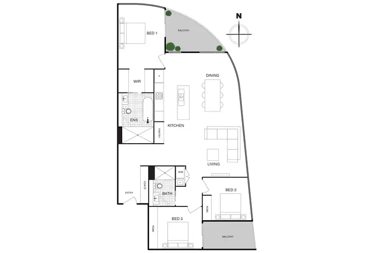 Floorplan of Homely apartment listing, 371/15 Bowes Street, Phillip ACT 2606