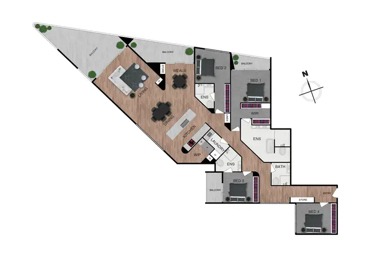 Floorplan of Homely apartment listing, 65/7 State Circle, Forrest ACT 2603