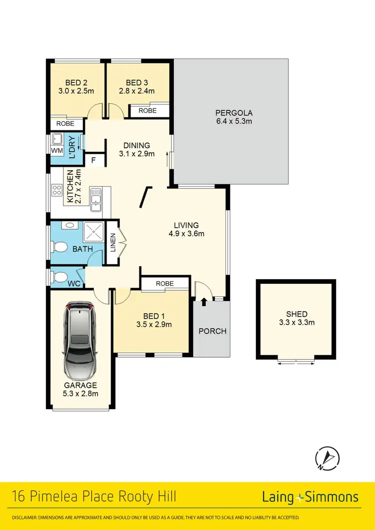 Floorplan of Homely house listing, 16 Pimelea Place, Rooty Hill NSW 2766