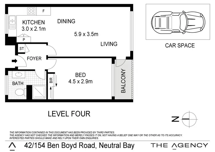 Floorplan of Homely apartment listing, 42/154 Ben Boyd Road, Neutral Bay NSW 2089