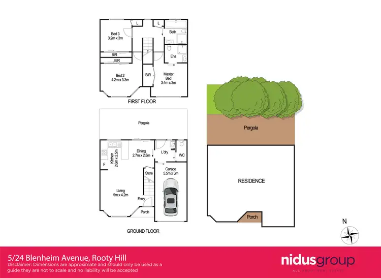 Floorplan of Homely townhouse listing, 5/24 Blenheim Avenue, Rooty Hill NSW 2766