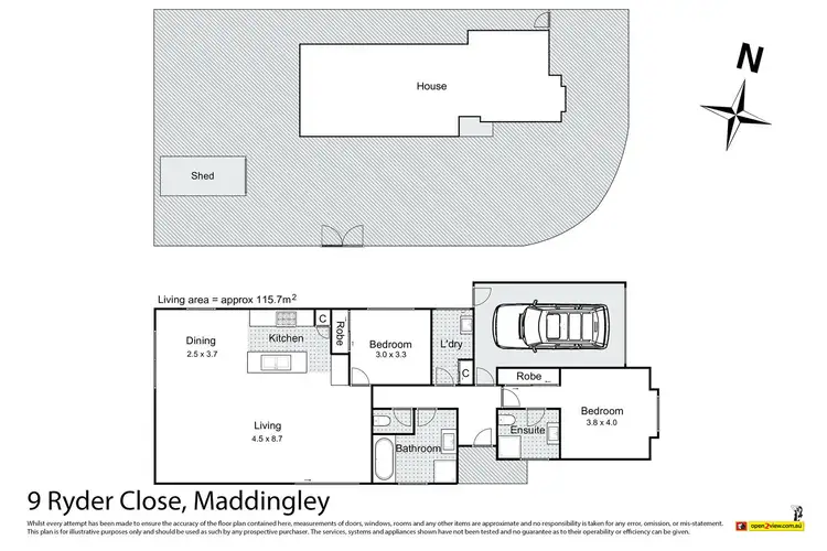 Floorplan of Homely house listing, 9 Ryder Close, Maddingley VIC 3340