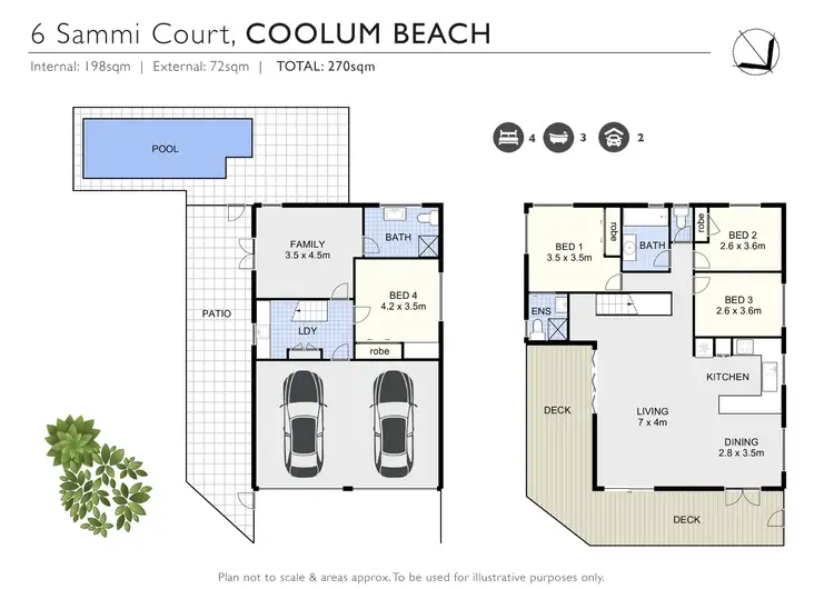 Floorplan of Homely house listing, 6 Sammi Court, Coolum Beach QLD 4573