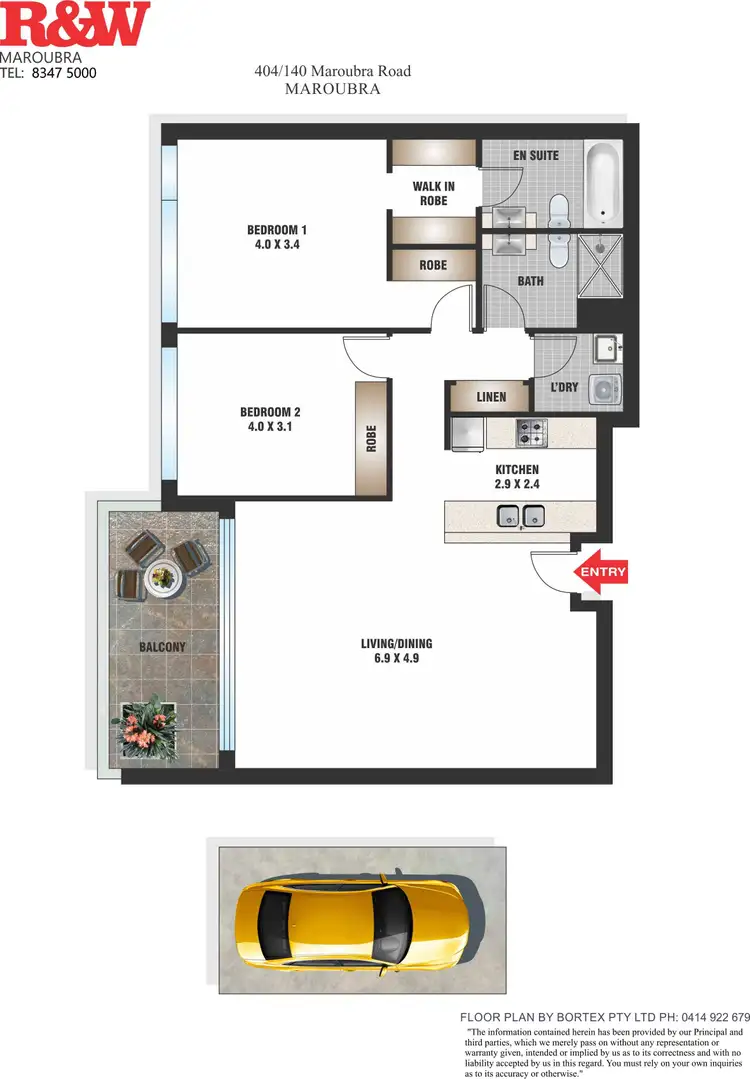 Floorplan of Homely apartment listing, 404/140 Maroubra Road, Maroubra Junction NSW 2035