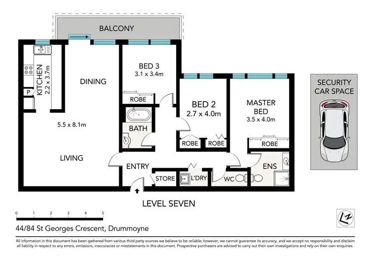 Floorplan of Homely apartment listing, 44/84 St Georges Crescent, Drummoyne NSW 2047