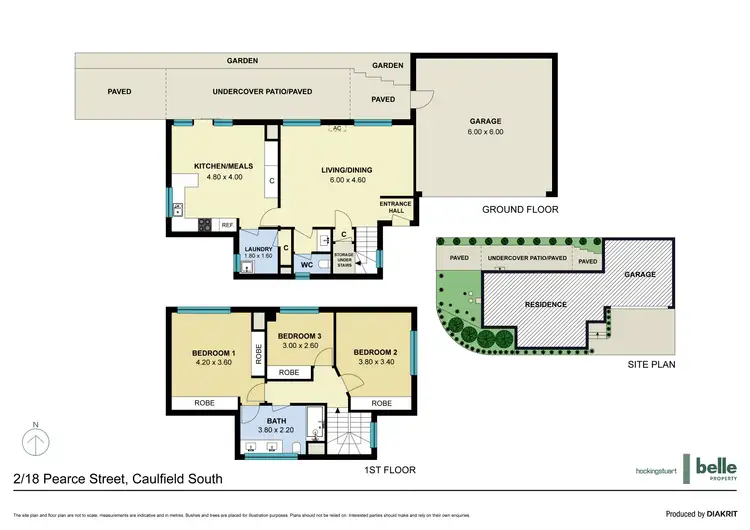 Floorplan of Homely townhouse listing, 2/18 Pearce Street, Caulfield South VIC 3162