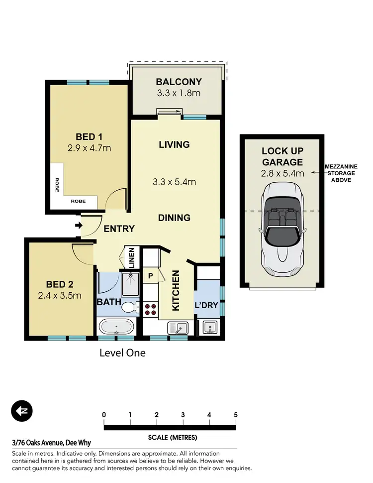 Floorplan of Homely apartment listing, 3/76 Oaks Avenue, Dee Why NSW 2099