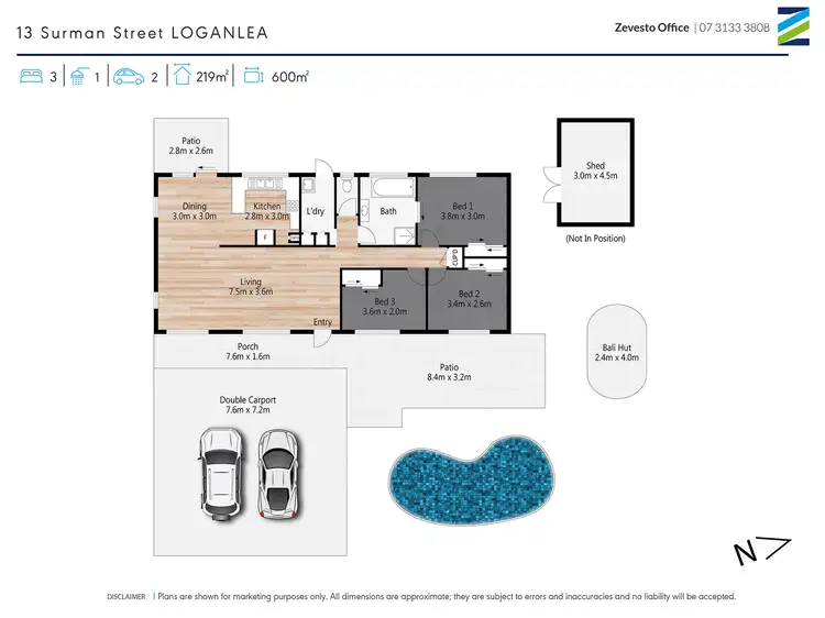 Floorplan of Homely house listing, 13 Surman Street, Loganlea QLD 4131
