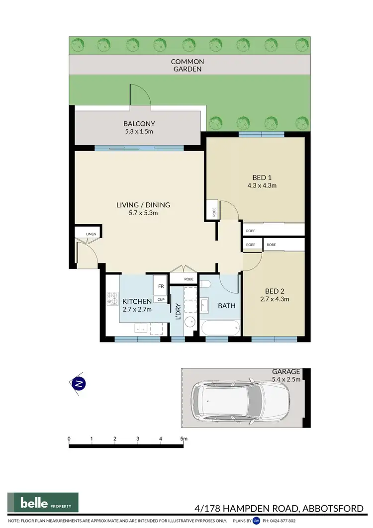 Floorplan of Homely apartment listing, 4/178-180 Hampden Road, Abbotsford NSW 2046