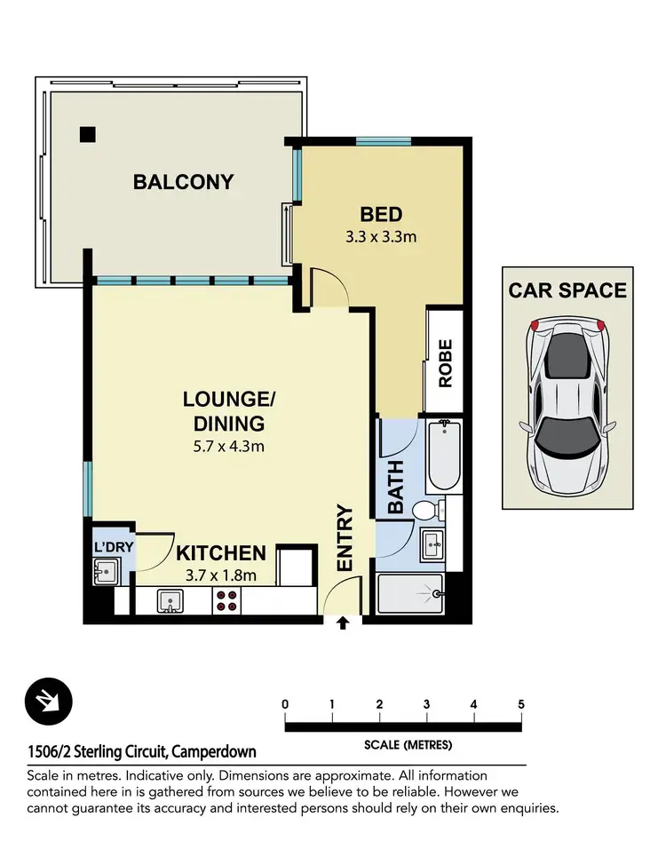 Floorplan of Homely apartment listing, 1506/2 Sterling Circuit, Camperdown NSW 2050