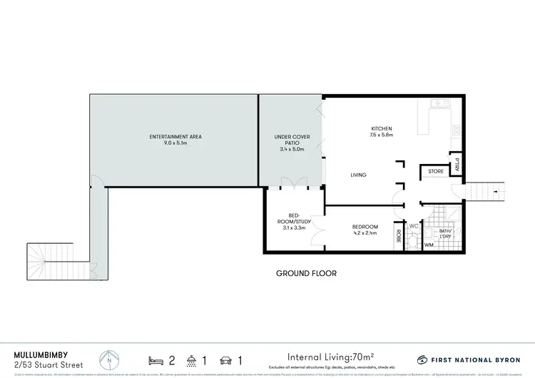 Floorplan of Homely unit listing, 2/53 Stuart Street, Mullumbimby NSW 2482