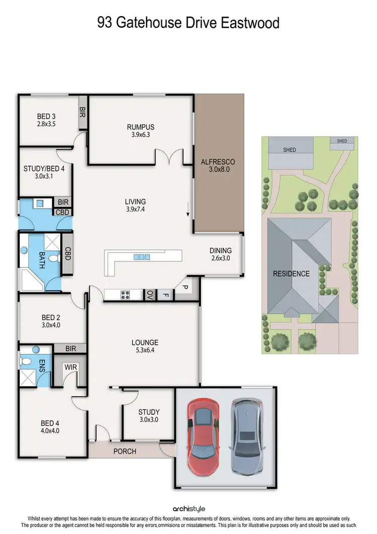 Floorplan of Homely house listing, 93 Gatehouse Drive, Eastwood VIC 3875