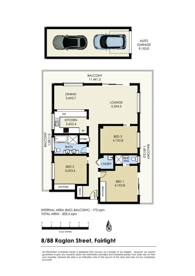Floorplan of Homely apartment listing, 8/88 Raglan Street, Fairlight NSW 2094