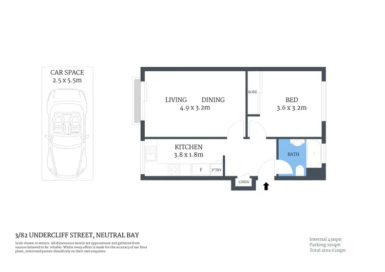 Floorplan of Homely apartment listing, 3/82 Undercliff Street, Neutral Bay NSW 2089