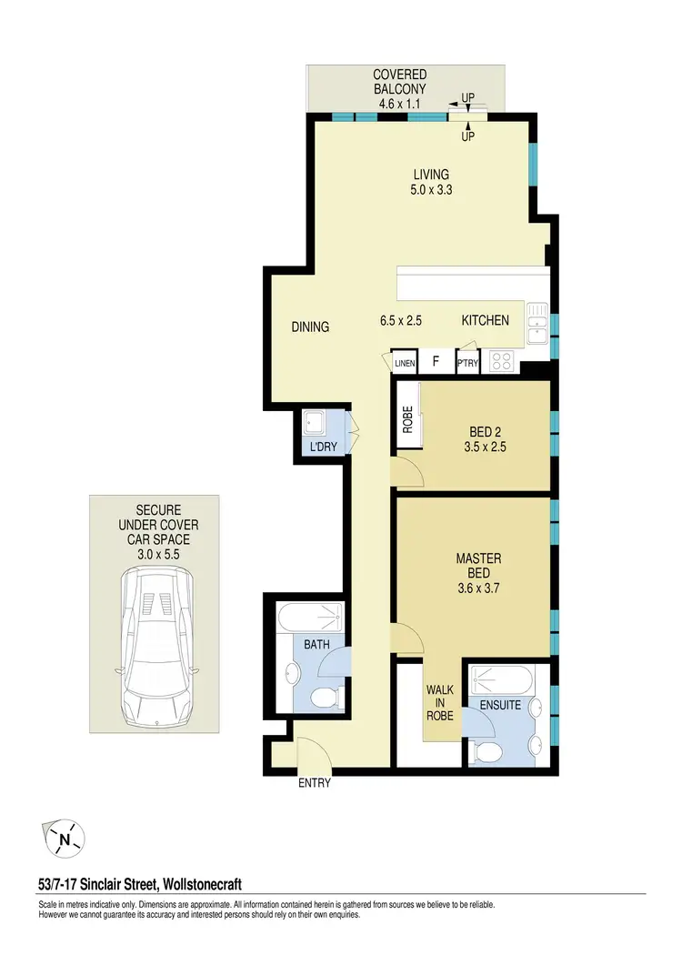 Floorplan of Homely apartment listing, 53/7-17 Sinclair Street, Wollstonecraft NSW 2065
