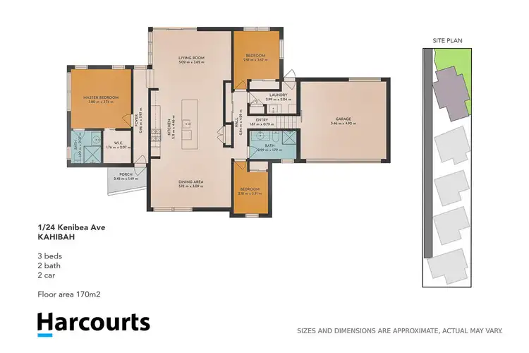 Floorplan of Homely townhouse listing, 1/24 Kenibea Avenue, Kahibah NSW 2290
