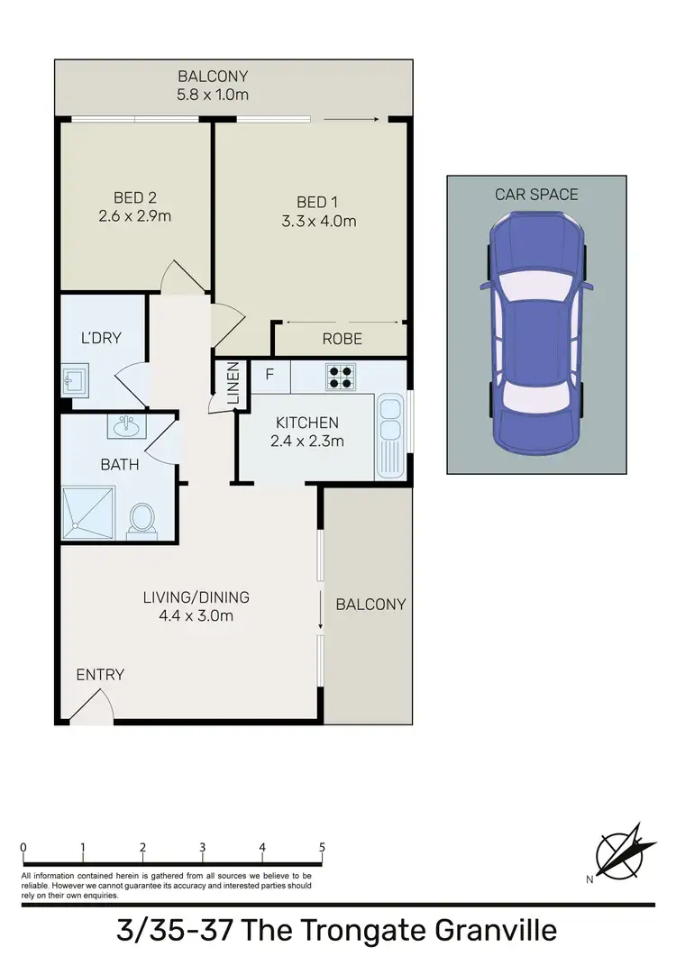 Floorplan of Homely unit listing, 3/35-37 The Trongate, Granville NSW 2142