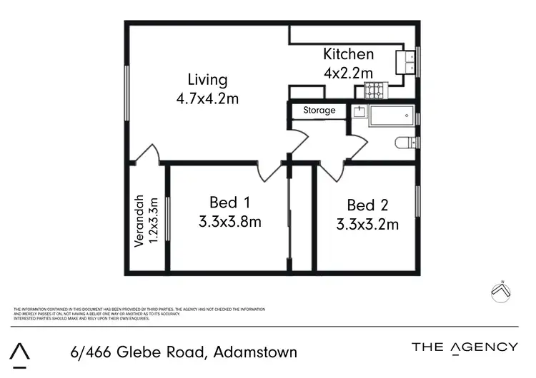 Floorplan of Homely unit listing, 6/466 Glebe Road, Adamstown NSW 2289
