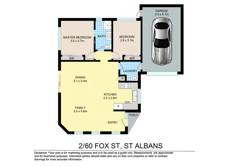 Floorplan of Homely unit listing, 2/60 Fox Street, St Albans VIC 3021