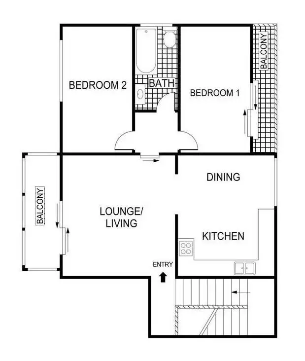 Floorplan of Homely unit listing, 18/83 Derrima Road, Queanbeyan NSW 2620