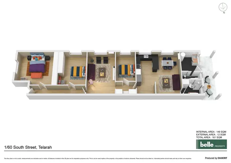 Floorplan of Homely unit listing, 1/60 South Street, Telarah NSW 2320