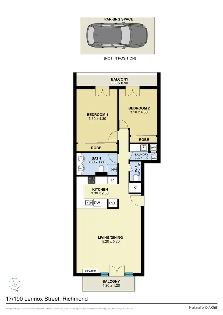 Floorplan of Homely apartment listing, 17/190 Lennox Street, Richmond VIC 3121