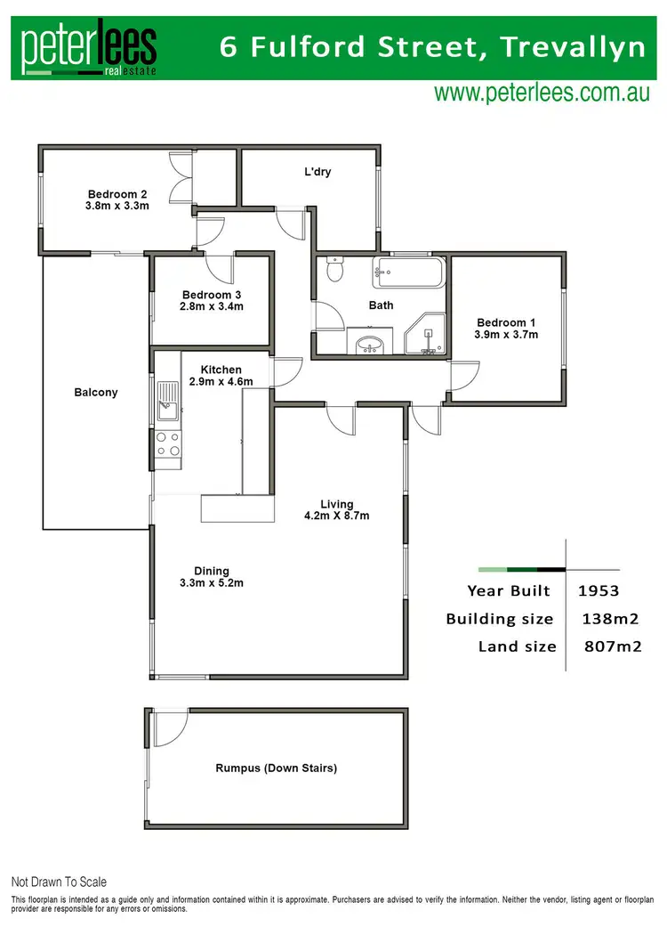 Floorplan of Homely house listing, 6 Fulford Street, Trevallyn TAS 7250