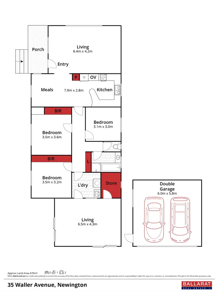 Floorplan of Homely house listing, 35 Waller Avenue, Newington VIC 3350