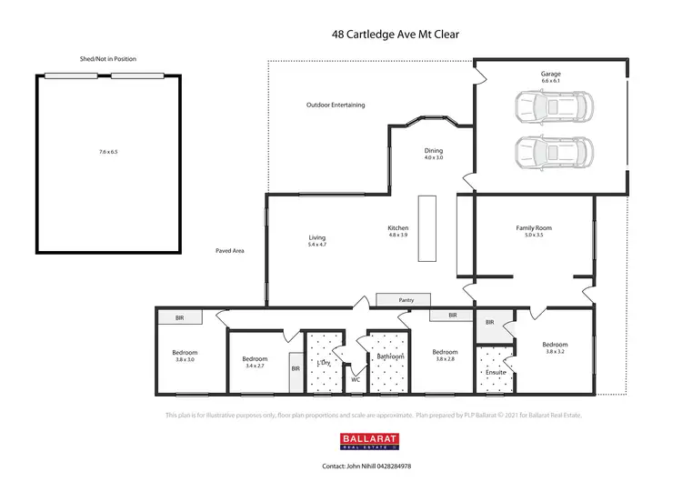 Floorplan of Homely house listing, 48 Cartledge Avenue, Mount Clear VIC 3350