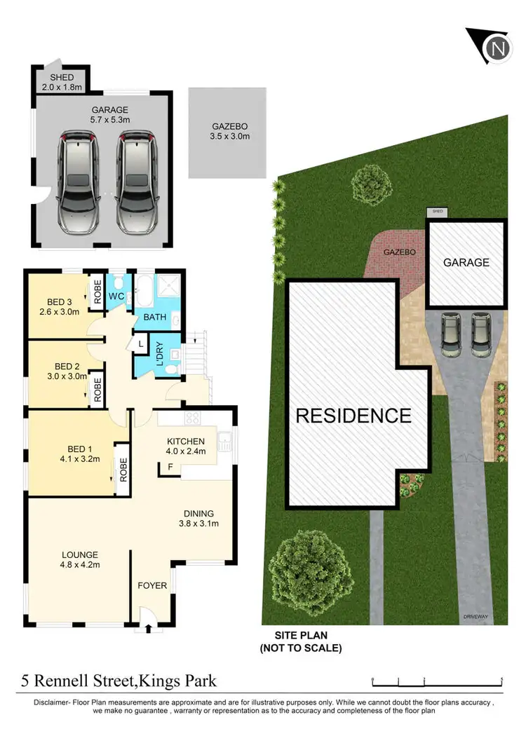 Floorplan of Homely house listing, 5 Rennell Street, Kings Park NSW 2148