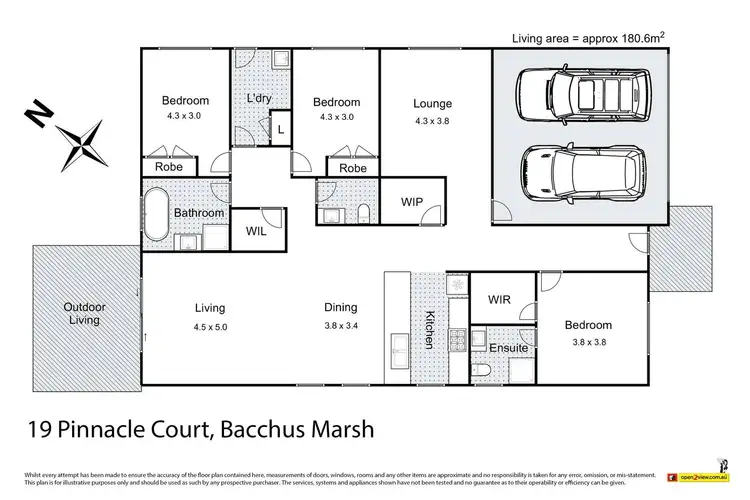 Floorplan of Homely house listing, 19 Pinnacle Court, Bacchus Marsh VIC 3340