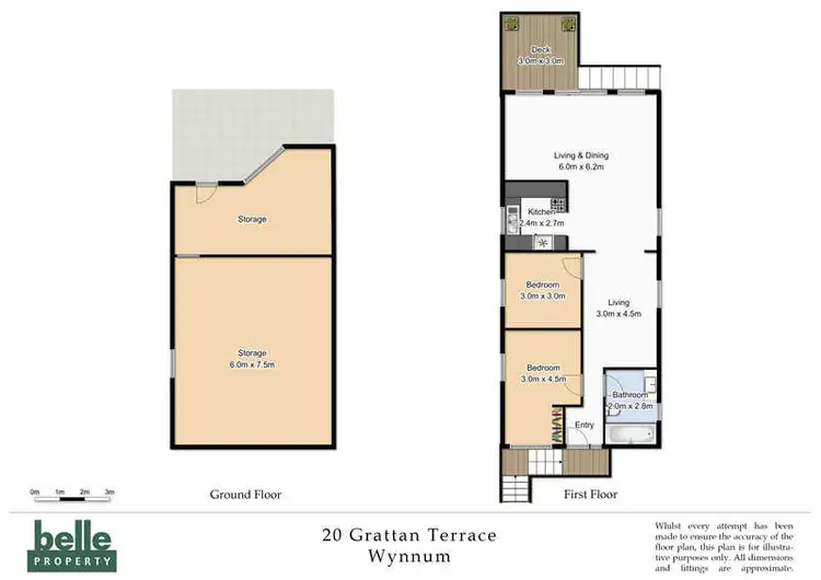 Floorplan of Homely house listing, 20 Grattan Terrace, Wynnum QLD 4178