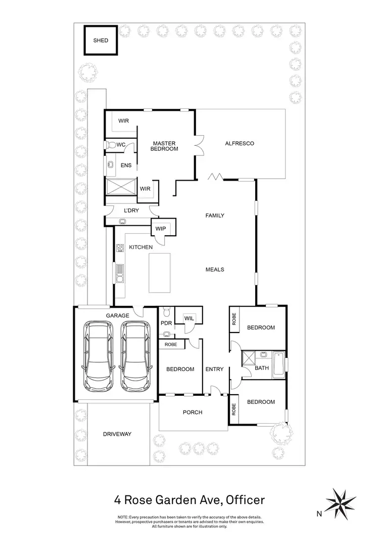 Floorplan of Homely house listing, 4 Rose Garden Avenue, Officer VIC 3809