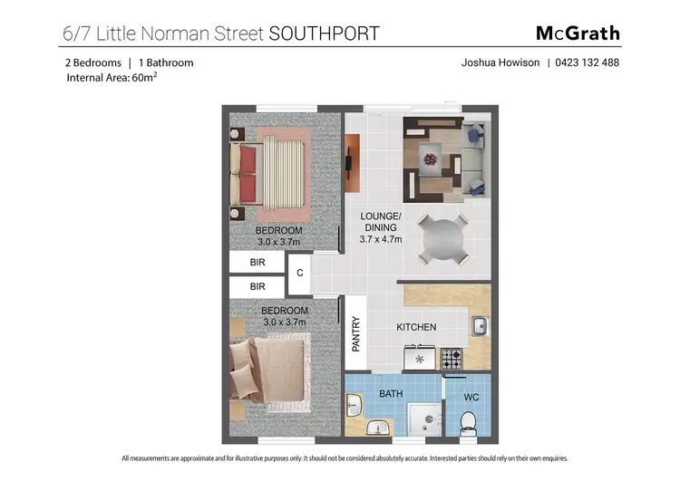 Floorplan of Homely unit listing, 6/7 Little Norman Street, Southport QLD 4215