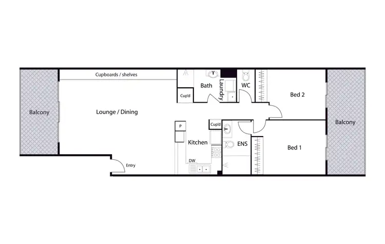 Floorplan of Homely unit listing, 137/81 Kennedy Street, Kingston ACT 2604