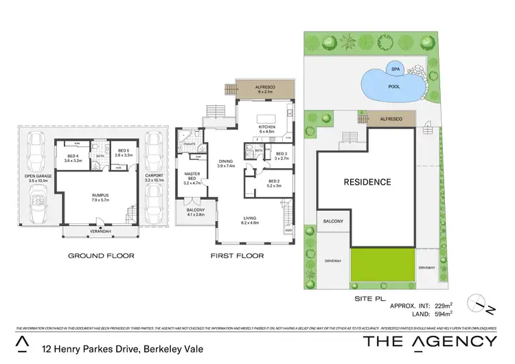Floorplan of Homely house listing, 12 Henry Parkes Drive, Berkeley Vale NSW 2261