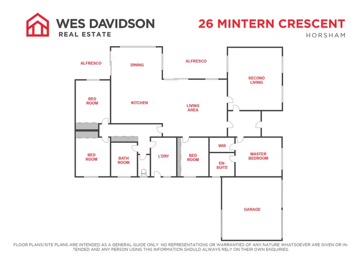 Floorplan of Homely house listing, 26 Mintern Crescent, Horsham VIC 3400