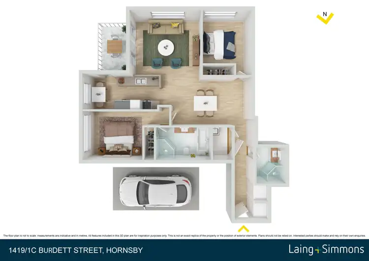 Floorplan of Homely unit listing, 1419/1C Burdett Street, Hornsby NSW 2077