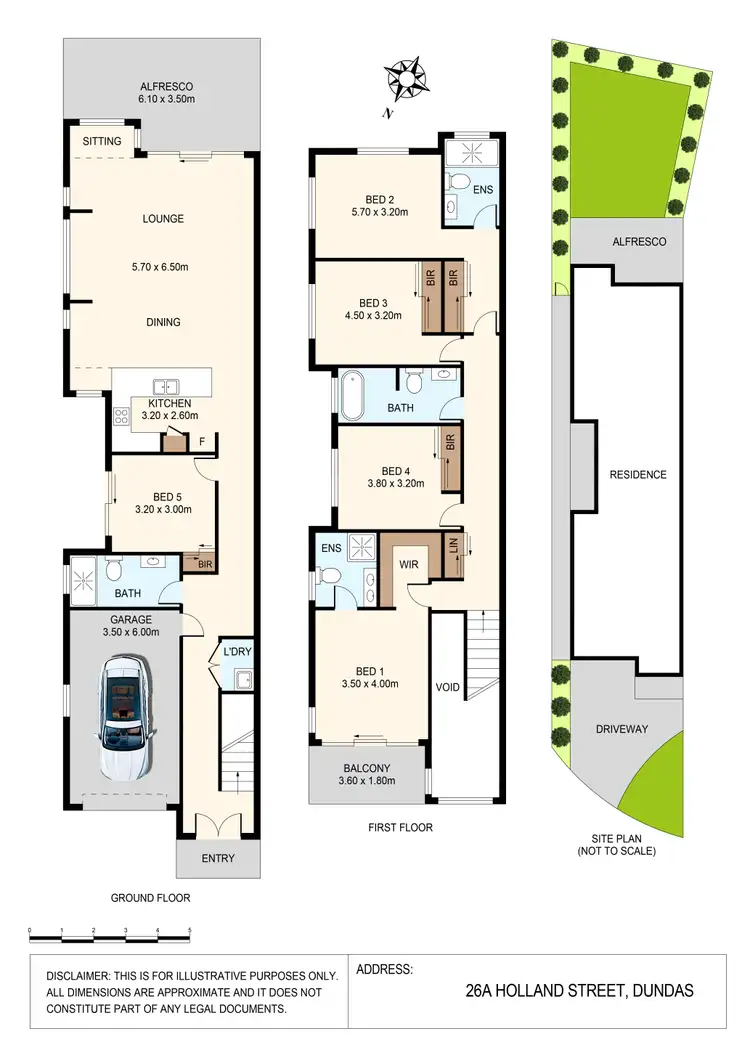 Floorplan of Homely semi-detached listing, 26A Holland Place, Dundas NSW 2117