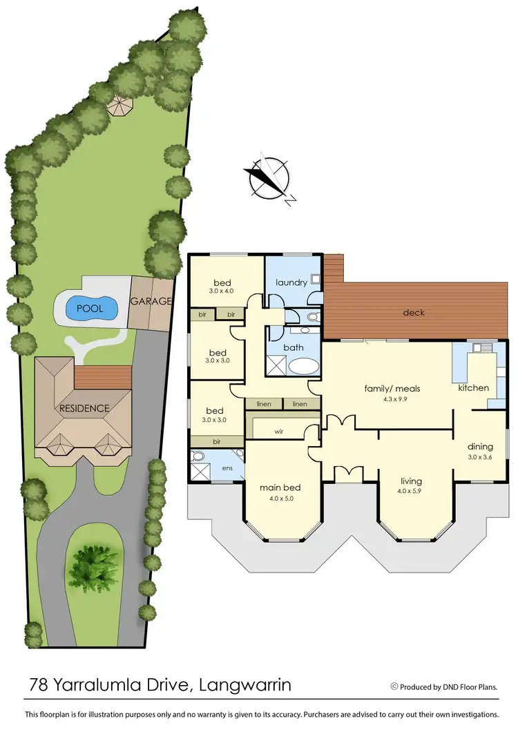 Floorplan of Homely house listing, 78 Yarralumla Drive, Langwarrin VIC 3910