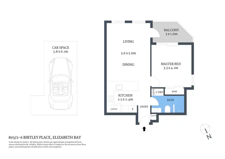 Floorplan of Homely apartment listing, 805/2-6 Birtley Place, Elizabeth Bay NSW 2011