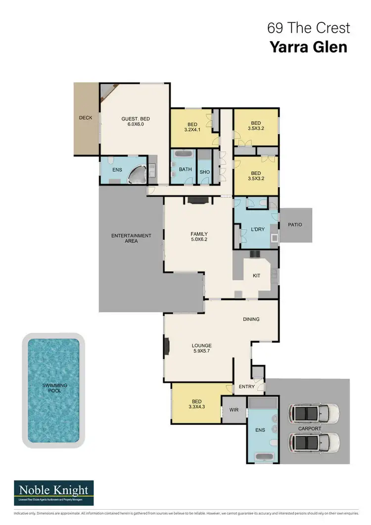Floorplan of Homely house listing, 69 The Crest, Yarra Glen VIC 3775