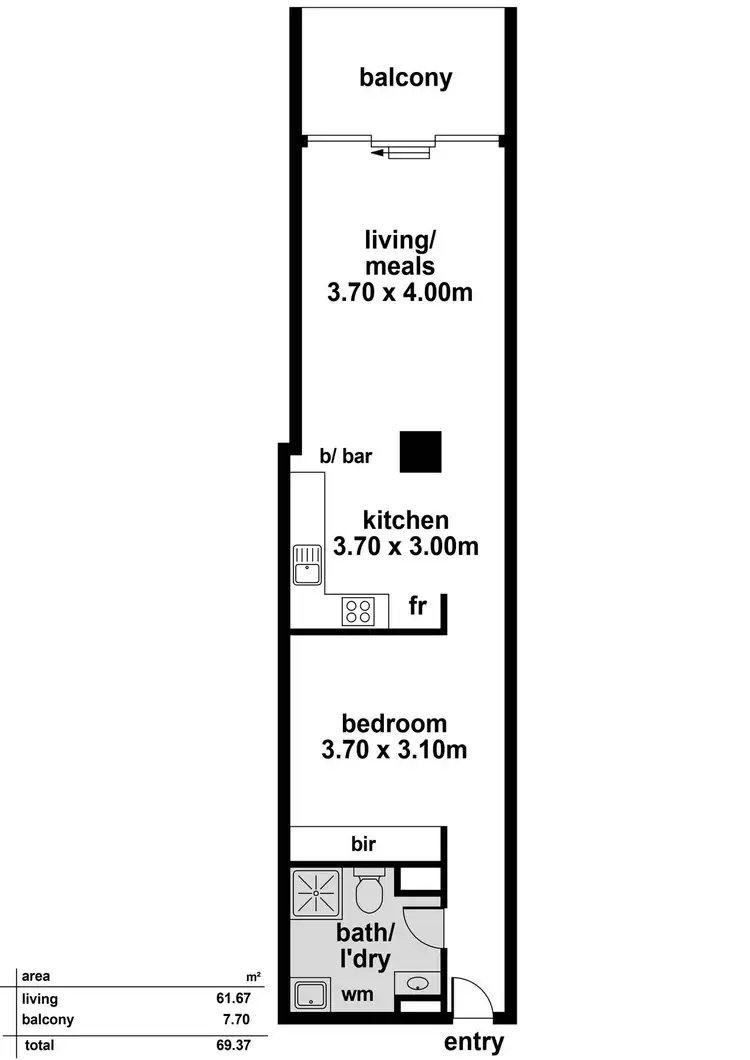 Floorplan of Homely apartment listing, 6/155 Waymouth Street, Adelaide SA 5000