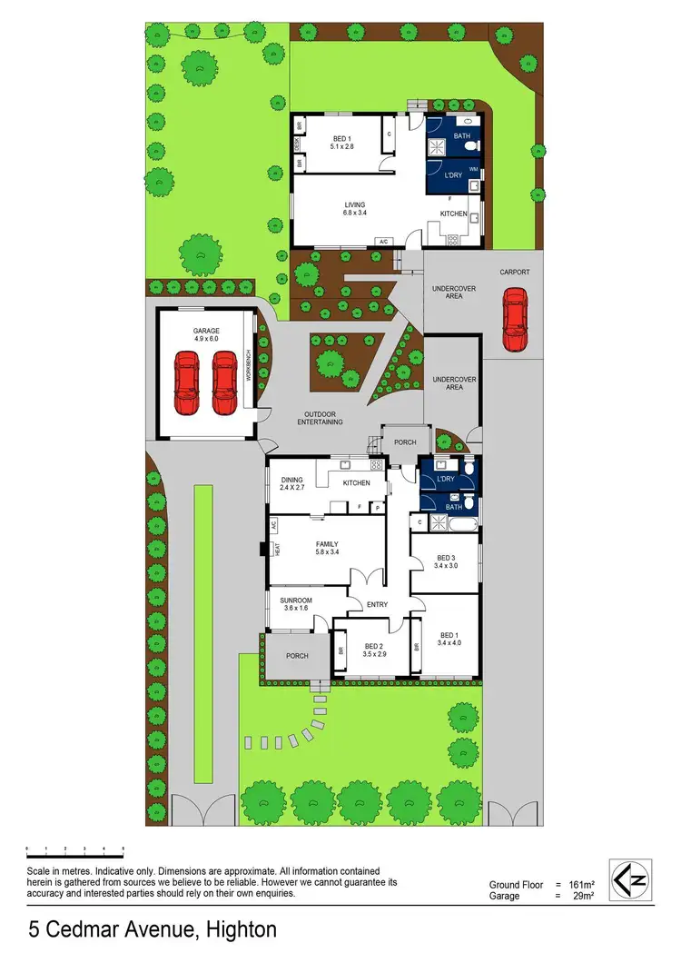 Floorplan of Homely house listing, 5 Cedmar Avenue, Highton VIC 3216