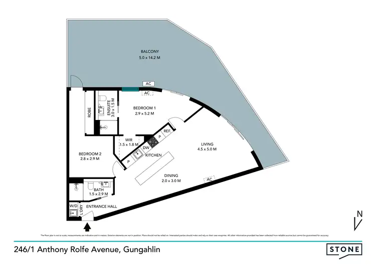 Floorplan of Homely apartment listing, 246/1 Anthony Rolfe Avenue, Gungahlin ACT 2912