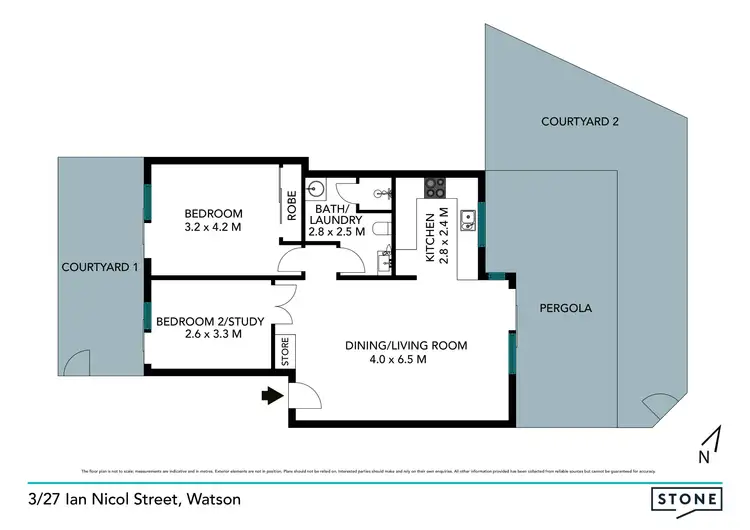 Floorplan of Homely apartment listing, 3/27 Ian Nicol Street, Watson ACT 2602