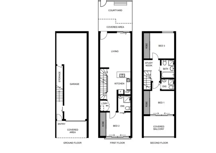 Floorplan of Homely townhouse listing, 58/2 Rouseabout Street, Lawson ACT 2617