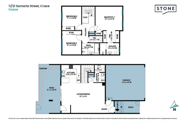 Floorplan of Homely townhouse listing, 11/21 Samaria Street, Crace ACT 2911